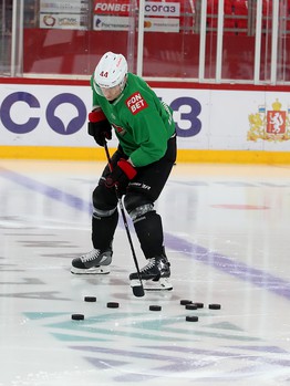 Тренировка «Авангарда» в Екатеринбурге перед третьим матчем серии с «Автомобилистом»