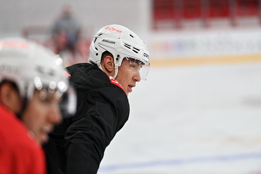 Тренировка «Авангарда» перед матчем в Екатеринбурге