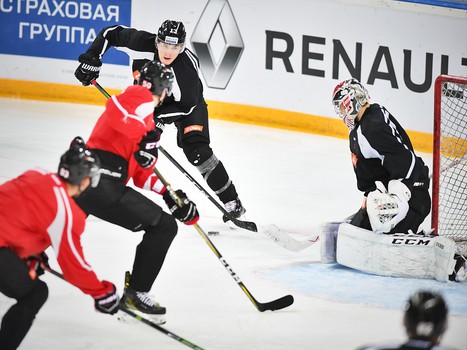 Раскатка "Авангарда" перед матчем с "Локомотивом"