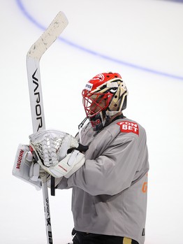 Тренировка «Авангарда» перед матчем в Уфе