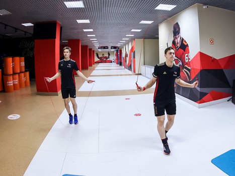 Раскатка «Авангарда» перед матчем с «Сочи»