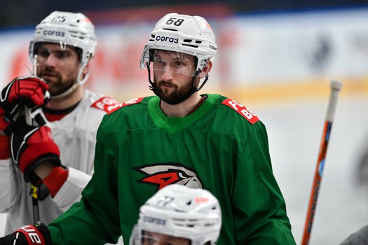 Тренировка «Авангарда» перед матчем в Нижнекамске