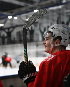 Тренировка «Авангарда» перед матчем в Казани