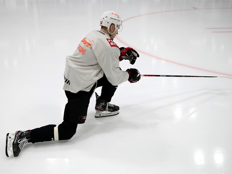 Тренировка «Авангарда» перед первым матчем серии с «Ак Барсом»