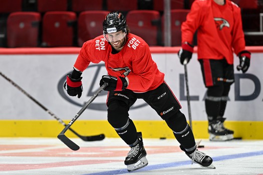 Раскатка «Авангарда» перед матчем с минским «Динамо»