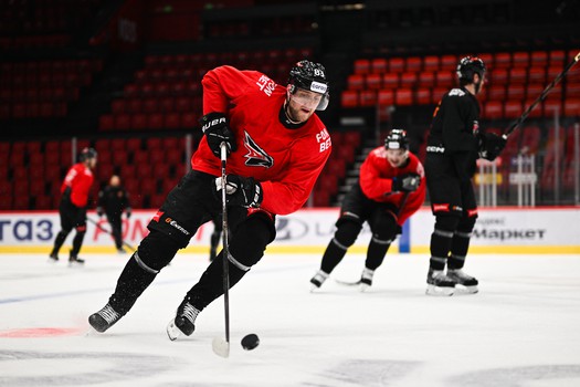 Тренировка «Авангарда» перед первым матчем серии с ЦСКА