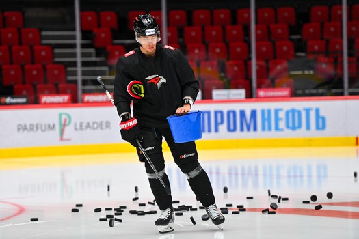 Раскатка «Авангарда» перед матчем с «Адмиралом»