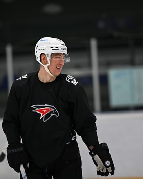 Тренировка «Авангарда» перед матчем в Казани