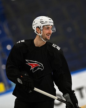 Тренировка «Авангарда» перед матчем в Нижнекамске