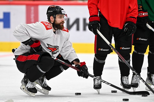 Раскатка «Авангарда» перед матчем с «Витязем»