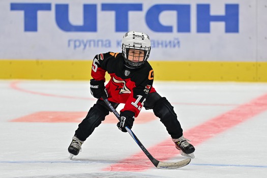 Тренировка воспитанников Хоккейной Академии «Авангард» 2019 года рождения на G-Drive Арене