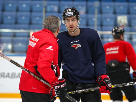 Раскатка «Авангарда» перед матчем с «Витязем»