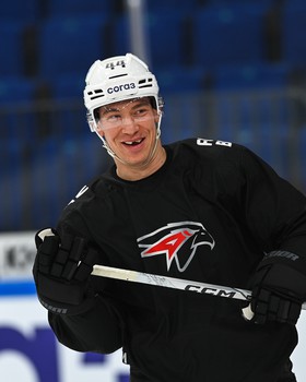 Тренировка «Авангарда» перед матчем в Новосибирске