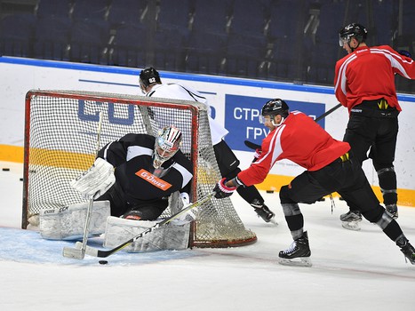 Тренировка "Авангарда" в Ярославле перед матчем с "Торпедо" НН