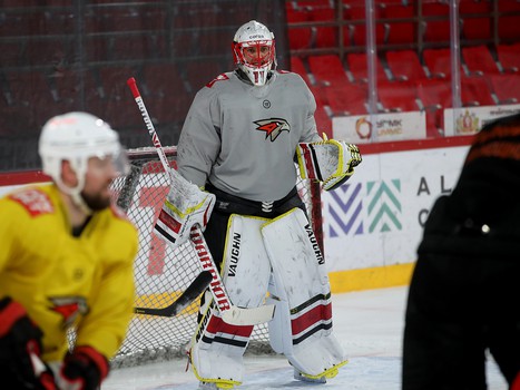 Тренировка «Авангарда» перед матчем в Екатеринбурге