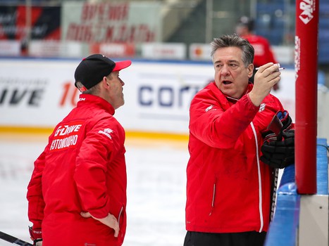 Раскатка «Авангарда» перед матчем с «Сибирью»