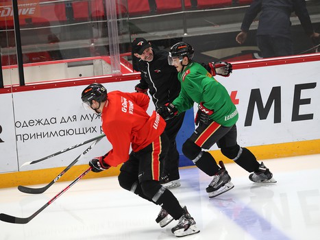 Раскатка «Авангарда» перед матчем с «Амуром»