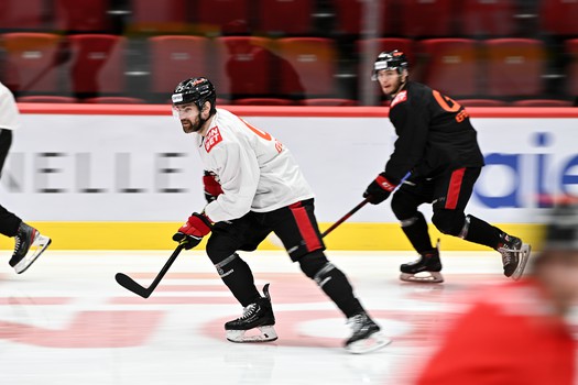 Раскатка «Авангарда» перед матчем с московским «Динамо»