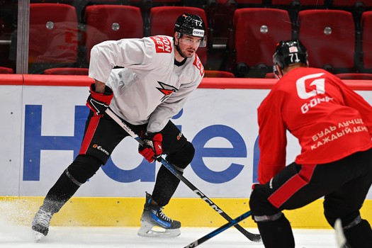 Тренировка «Авангарда» перед матчем с «Адмиралом»