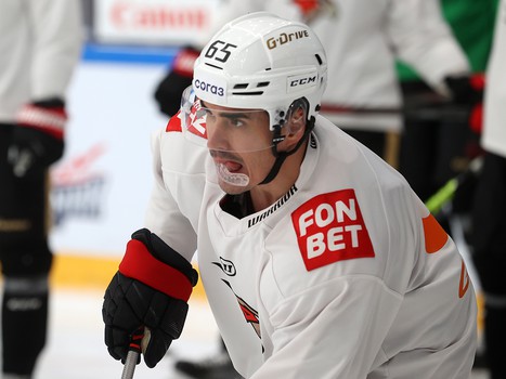 Раскатка «Авангарда» перед матчем в Нижнекамске