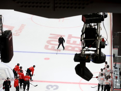 Раскатка «Авангарда» перед матчем с рижским «Динамо»