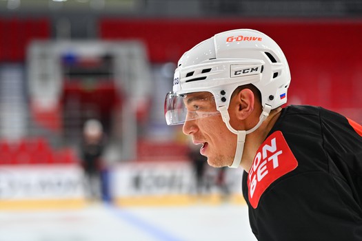 Раскатка «Авангарда» перед матчем в Екатеринбурге