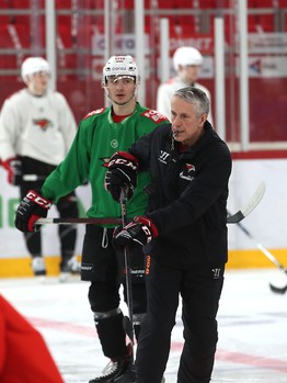 Тренировка «Авангарда» перед четвёртым матчем серии с «Автомобилистом»