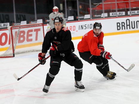 Раскатка «Авангарда» перед матчем с «Северсталью»