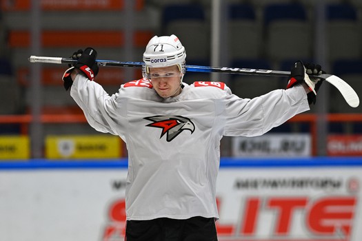 Тренировка «Авангарда» перед матчем в Хабаровске