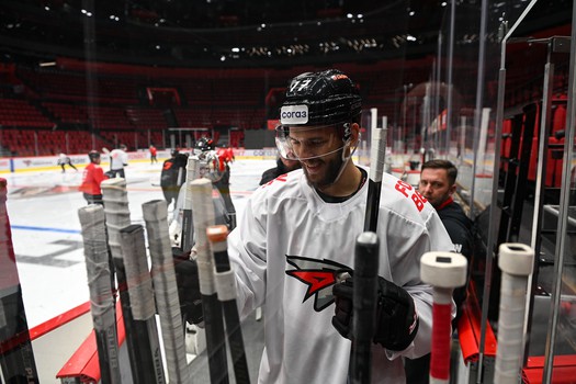 Тренировка «Авангарда» перед матчем с «Амуром»