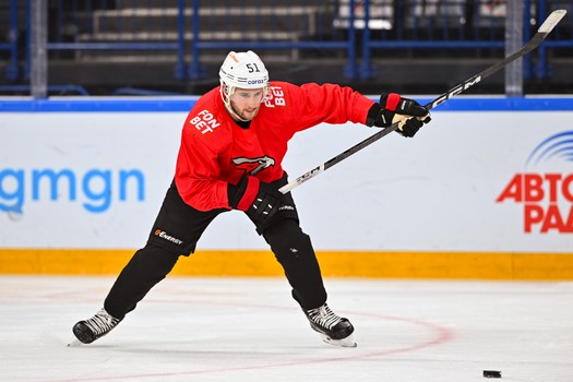 Раскатка «Авангарда» перед матчем в Магнитогорске