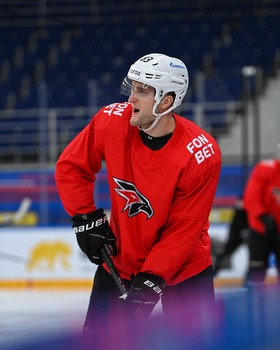 Тренировка «Авангарда» перед матчем в Тольятти