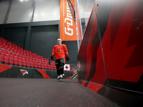 Тренировка «Авангарда» перед вылетом в Череповец