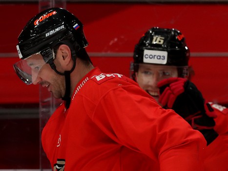 Раскатка «Авангарда» перед матчем с минским «Динамо»