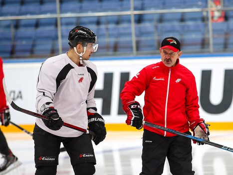Раскатка «Авангарда» перед матчем с «Торпедо»