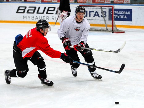 Раскатка «Авангарда» перед матчем со «Спартаком»