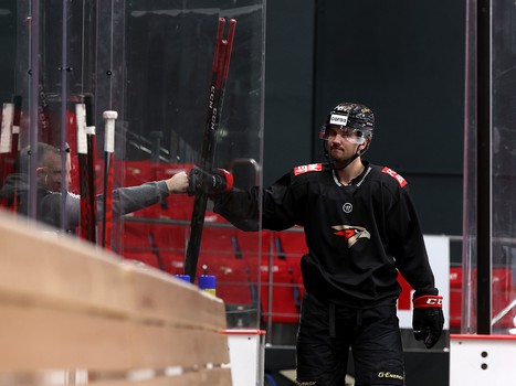 Раскатка «Авангарда» перед матчем против СКА