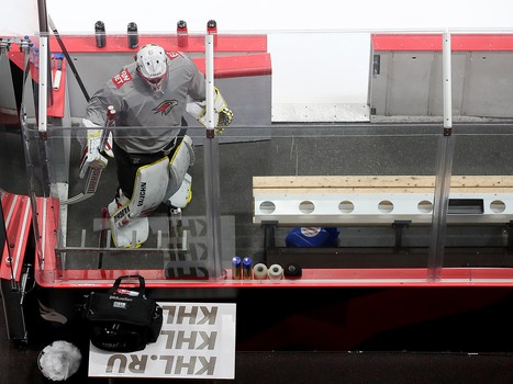 Раскатка «Авангарда» перед матчем с рижским «Динамо»