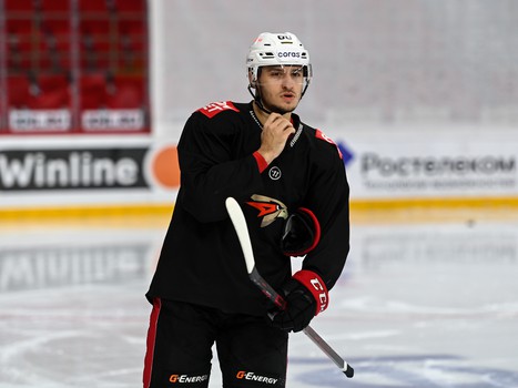 Тренировка «Авангарда» перед матчем в Екатеринбурге