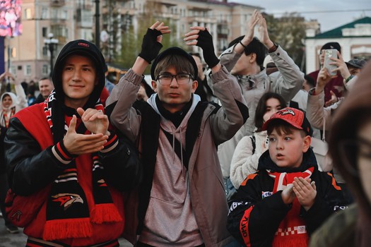 Фан-зона «Авангарда» на Пешеходном Любинском