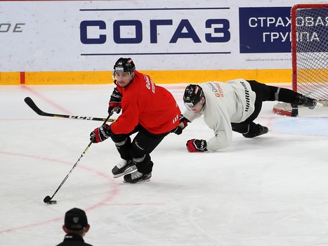 Раскатка «Авангарда» перед матчем с «Автомобилистом»