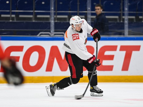 Тренировка «Авангарда» перед матчем в Новосибирске