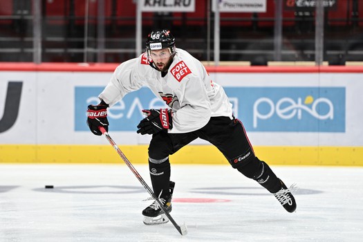 Раскатка «Авангарда» перед матчем с московским «Динамо»