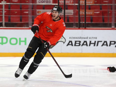 Раскатка «Авангарда» перед матчем с «Витязем»