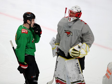 Раскатка «Авангарда» перед матчем с «Локомотивом»