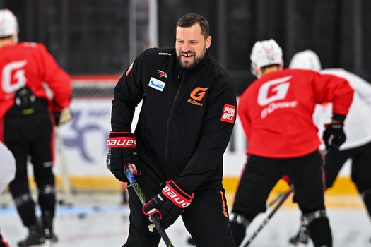 Раскатка «Авангарда» перед матчем в Екатеринбурге