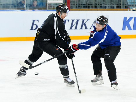 Раскатка "Авангарда" перед домашним матчем со "Спартаком"