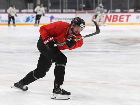 Раскатка «Авангарда» перед матчем против СКА