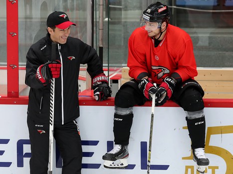 Раскатка «Авангарда» перед матчем с рижским «Динамо»