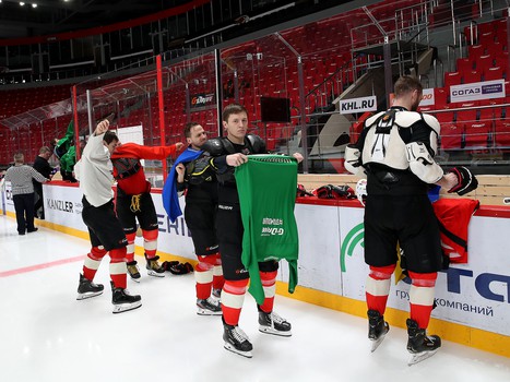 Фотографирование команды перед плей-офф